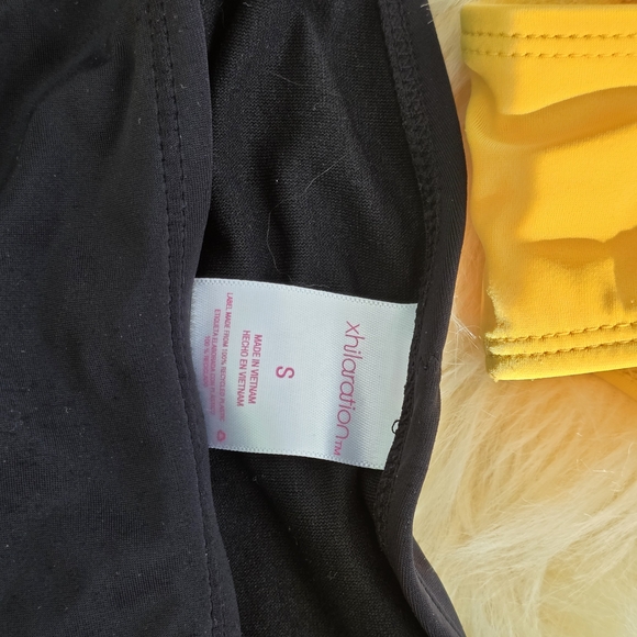 Xhilaration Small Swim Yellow Black Pink Bikini Bottoms - Picture 3 of 9